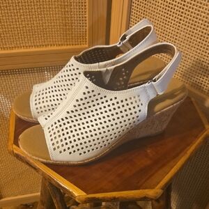 Rockport Trutech Women's White Wedge Sandals 7.5 New Without Tags